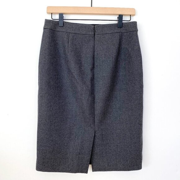 J.Crew Womens Gray Wool No. 2 Pencil Skirt Size 2 Classic Office Academia Preppy - Picture 2 of 13
